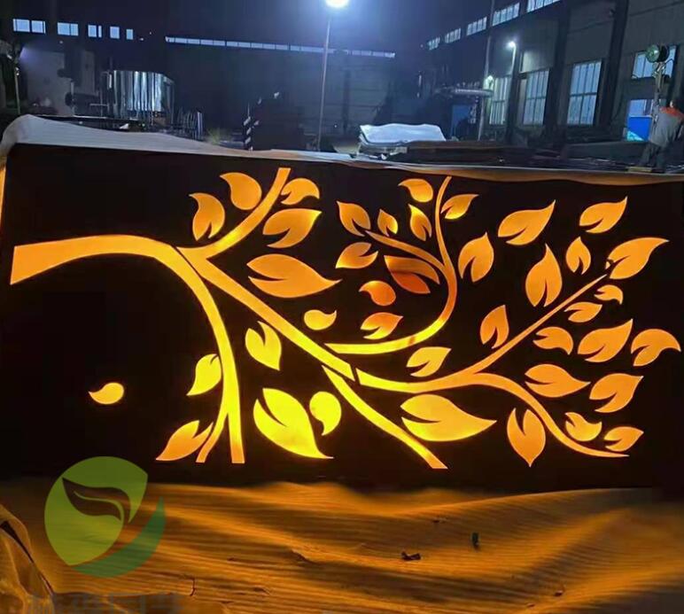 巴宜耐候钢板灯箱